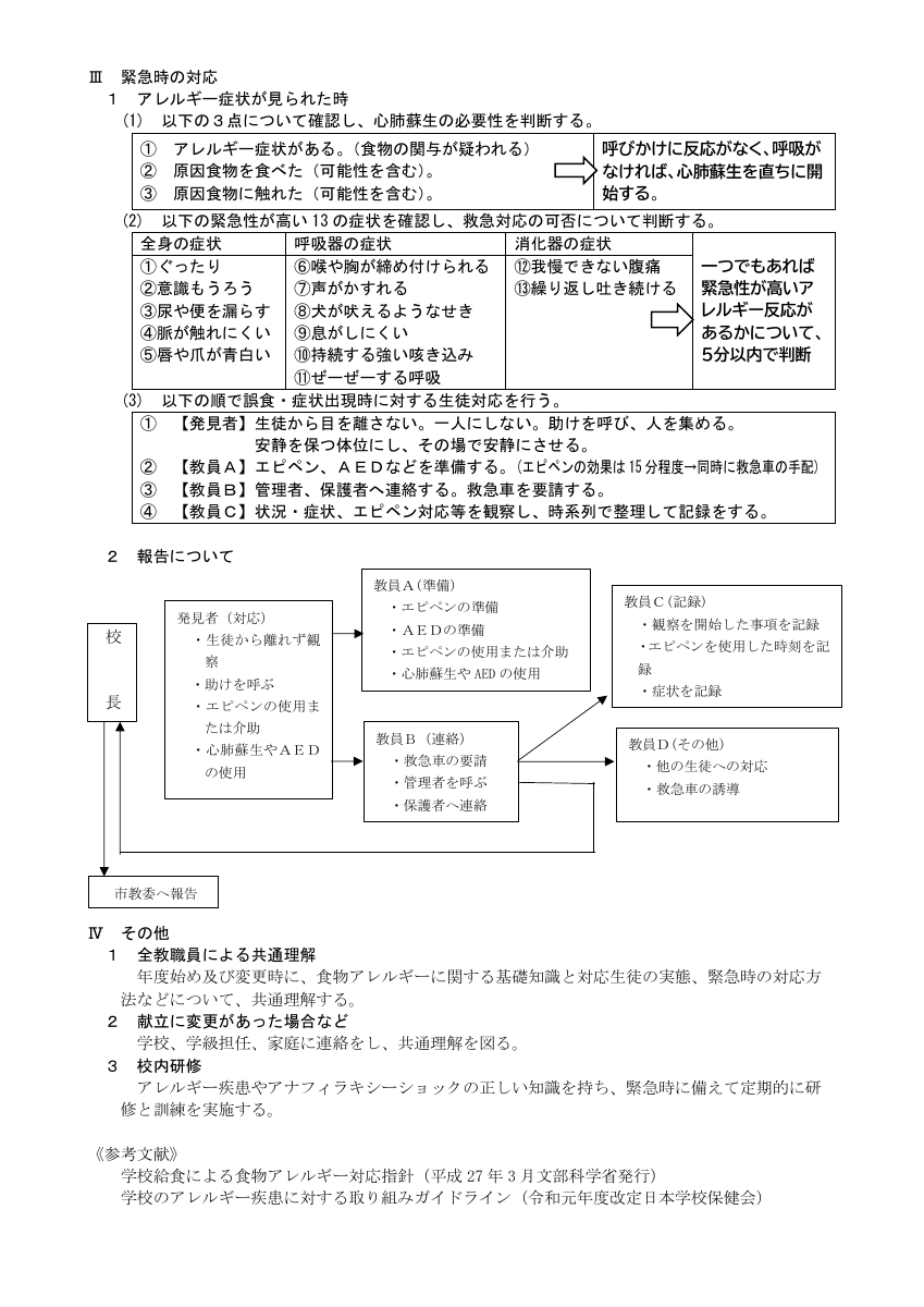令和７年度食物アレルギー対応マニュアル.pdfの2ページ目のサムネイル