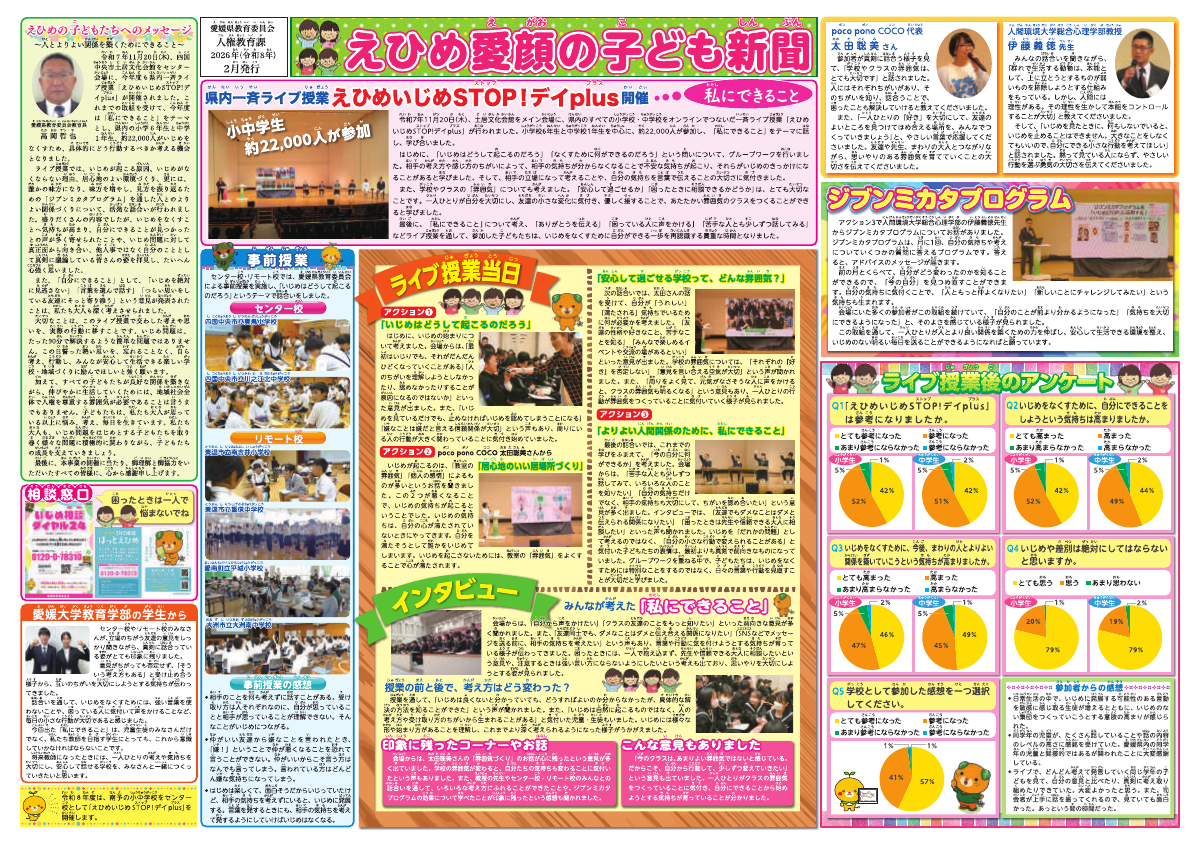 えひめ愛顔の子ども新聞.pdfの1ページ目のサムネイル